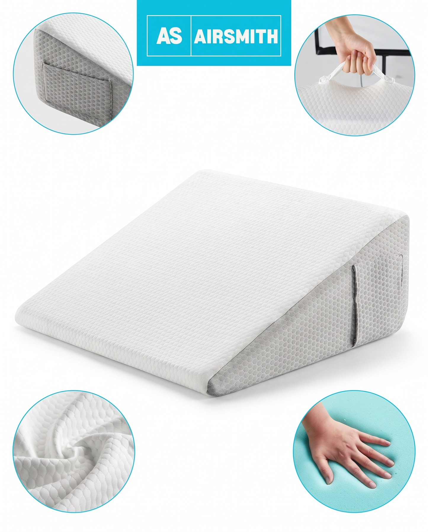 AirSmith Anti-Snoring Wedge Pillow - 50% OFF SALE + Free Silk Eye-Mask